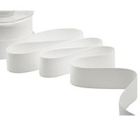 FURLANIS - Gros Grain, Ruban Décoratif pour l'Emballage, Faveurs, Tissu Italien - Blanc Optique, 30 mm x 20 m