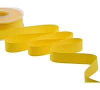 FURLANIS - Gros Grain, Ruban Décoratif pour l'Emballage, Faveurs, Tissu Italien - Jaune Soleil, 20 mm x 20 m