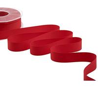 Furlanis - Gros Grain, Ruban Décoratif pour l'Emballage, Faveurs, Tissu Italien - Rouge, 20 mm x 20 m