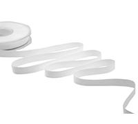 Furlanis - Polycoton, Ruban Décoratif pour l'Emballage, Faveurs, Tissu Italien - Blanc Optique, 10 mm x 25 m