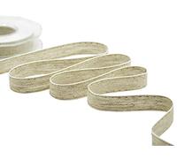 Furlanis - Ruban Chanvre Lin avec Couture - Or, 17 mm x 10 m