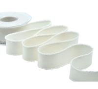 Furlanis - Ruban Effiloché, Ruban Décoratif pour l'Emballage, Faveurs, Cadeaux, Tissu Italien - Ivoire, 38 mm x 15