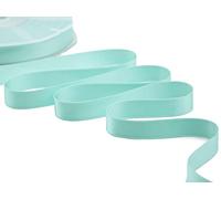 Furlanis - Ruban Satin Double Face, Tissu Italien - Aigue-marine, 16 mm x 50 m