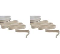 Furlanis - Ruban Satin Double Face, Tissu Italien - Beige, 16 mm x 25 m (Lot de 2)