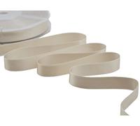 Furlanis - Ruban Satin Double Face, Tissu Italien - Beige, 16 mm x 50 m