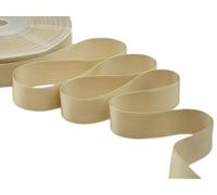 Furlanis - Ruban Satin Double Face, Tissu Italien - Beige, 25 mm x 25 m