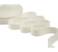 Furlanis - Ruban Satin Double Face, Tissu Italien - Blanc Naturel, 25 mm x 50 m