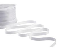 Furlanis - Ruban Satin Double Face, Tissu Italien - Blanc Optique, 10 mm x 100 m