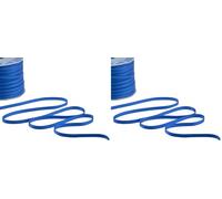 Furlanis - Ruban Satin Double Face, Tissu Italien - Bleu Chine, 6 mm x 25 m (Lot de 2)