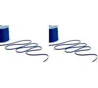 Furlanis - Ruban Satin Double Face, Tissu Italien - Bleu Marine, 3 mm x 50 m (Lot de 2)