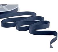 Furlanis - Ruban Satin Double Face, Tissu Italien - Bleu Nuit, 16 mm x 25 m