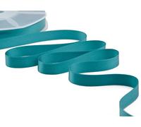 Furlanis - Ruban Satin Double Face, Tissu Italien - Bleu Sarcelle, 16 mm x 25 m