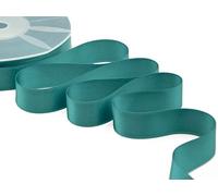 Furlanis - Ruban Satin Double Face, Tissu Italien - Bleu Sarcelle, 25 mm x 50 m