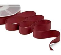 Furlanis - Ruban Satin Double Face, Tissu Italien - Bordeaux, 25 mm x 25 m