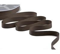 FURLANIS - Ruban Satin Double Face, Tissu Italien - Cacao, 16 mm x 25 m