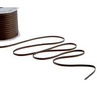 Furlanis - Ruban Satin Double Face, Tissu Italien - Cacao, 3 mm x 50 m