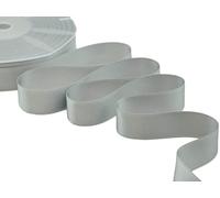 Furlanis - Ruban Satin Double Face, Tissu Italien - Gris Foncé, 25 mm x 25 m