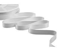 Furlanis - Ruban Satin Double Face, Tissu Italien - Gris Perle, 16 mm x 50 m