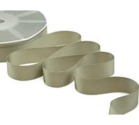 Furlanis - Ruban Satin Double Face, Tissu Italien - Gris Tourterelle, 25 mm x 25 m