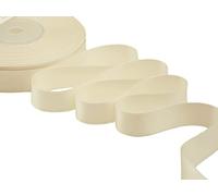 Furlanis - Ruban Satin Double Face, Tissu Italien - Ivoire, 25 mm x 50 m