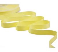 FURLANIS - Ruban Satin Double Face, Tissu Italien - Jaune, 16 mm x 25 m