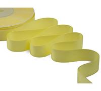 FURLANIS - Ruban Satin Double Face, Tissu Italien - Jaune, 25 mm x 25 m