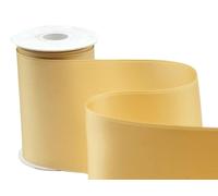 FURLANIS - Ruban Satin Double Face, Tissu Italien - Jaune Or, 100 mm x 25 m