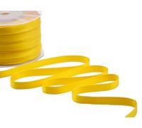 Furlanis - Ruban Satin Double Face, Tissu Italien - Jaune Soleil, 10 mm x 100 m