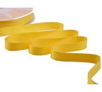 Furlanis - Ruban Satin Double Face, Tissu Italien - Jaune Soleil, 16 mm x 50 m