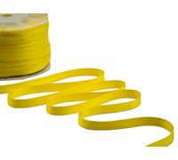 FURLANIS - Ruban Satin Double Face, Tissu Italien - Jaune Soufre, 10 mm x 25 m