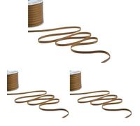 Furlanis - Ruban Satin Double Face, Tissu Italien - Marron, 6 mm x 25 m (Lot de 3)