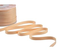 Furlanis - Ruban Satin Double Face, Tissu Italien - Orange Abricot, 10 mm x 25 m