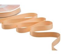 FURLANIS - Ruban Satin Double Face, Tissu Italien - Orange Abricot, 16 mm x 50 m