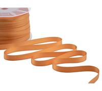 FURLANIS - Ruban Satin Double Face, Tissu Italien - Orange Pêche, 10 mm x 25 m