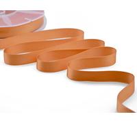 Furlanis - Ruban Satin Double Face, Tissu Italien - Orange Pêche, 16 mm x 25 m