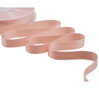 Furlanis - Ruban Satin Double Face, Tissu Italien - Rose Saumon, 16 mm x 25 m