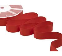 Furlanis - Ruban Satin Double Face, Tissu Italien - Rouge, 25 mm x 50 m