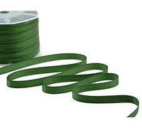 Furlanis - Ruban Satin Double Face, Tissu Italien - Vert Anglais, 10 mm x 25 m