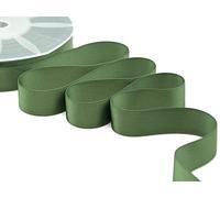 Furlanis - Ruban Satin Double Face, Tissu Italien - Vert Anglais, 25 mm x 25 m