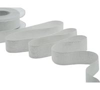 Furlanis - Ruban Smile Lamé, Ruban Décoratif pour l'Emballage, Faveurs, Tissu Italien - Gris Perle, 25 mm x 20 m