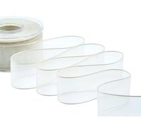 Furlanis - Ruban Voile avec Bords, Ruban Décoratif pour Les Cadeaux, Emballages, et Faveurs de Mariage, Tissu Italien - Avoire, 40 mm x 50 m