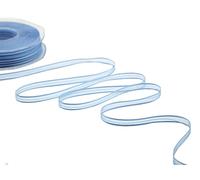 Furlanis - Ruban Voile avec Tirant Central, Ruban Décoratif pour Les Cadeaux, Emballages, et Faveurs de Mariage, Tissu Italien - Bleu Clair Bébé, 6 mm x 50 m