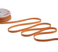 Furlanis - Satin Boutique Lamé, Ruban Décoratif pour l'Emballage, Faveurs, Tissu Italien - Orange Pêche, 6 mm x 20 m