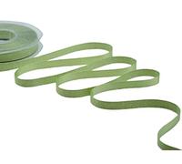 FURLANIS - Satin Boutique Lamé, Ruban Décoratif pour l'Emballage, Faveurs, Tissu Italien - Vert Prairie, 10 mm x 20 m