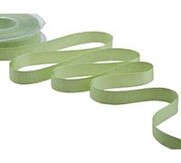 FURLANIS - Satin Boutique Lamé, Ruban Décoratif pour l'Emballage, Faveurs, Tissu Italien - Vert Prairie, 16 mm x 20 m