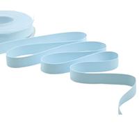 FURLANIS - Satin Double Face Opaque, Ruban Décoratif pour l'Emballage, Faveurs, Tissu Italien - Bleu Bébé, 15 mm x 20 m