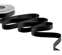 Furlanis - Satin Double Face Opaque, Ruban Décoratif pour l'Emballage, Faveurs, Tissu Italien - Noir, 15 mm x 20 m