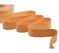 FURLANIS - Satin Double Face Opaque, Ruban Décoratif pour l'Emballage, Faveurs, Tissu Italien - Orange Abricot, 25 mm x 20 m