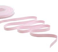 FURLANIS - Satin Double Face Opaque, Ruban Décoratif pour l'Emballage, Faveurs, Tissu Italien - Rose Bébé, 10 mm x 20 m