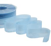 Furlanis - Veil Tubulaire, Ruban Decoratif per Cadeaux, Porte Dragées, Bomboniere, Tissu Italien - Bleu Clair Bébé, 80 mm x 50 m